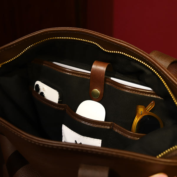 BENNETT WINCH Leather Tote - Brown