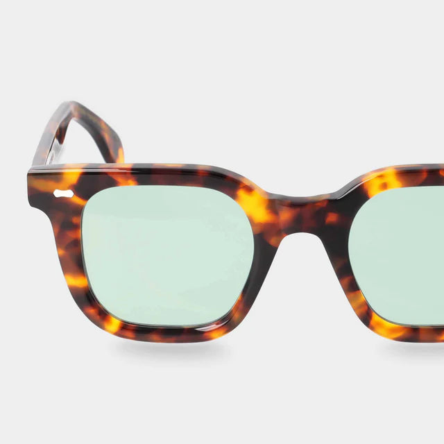 Mastro Eco Spotted Havana | Light Green Sunglasses
