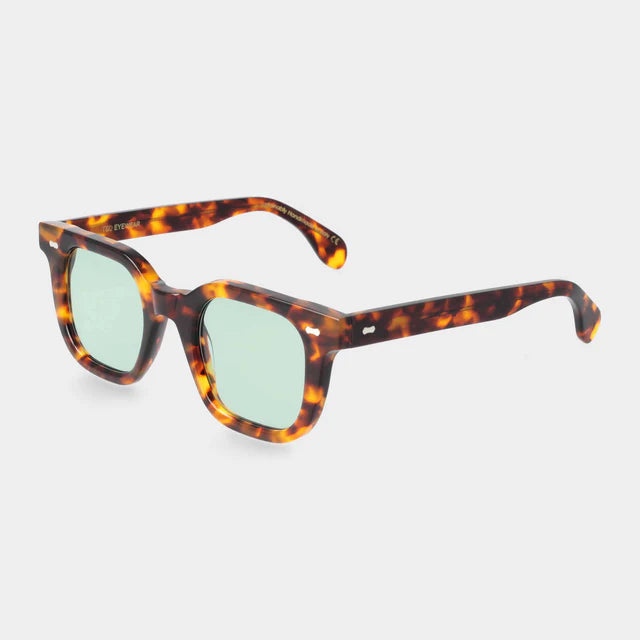 Mastro Eco Spotted Havana | Light Green Sunglasses