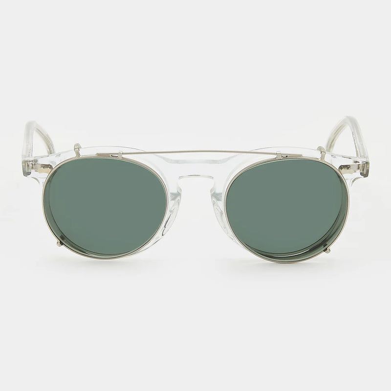 Pleat Eco Transparent | Bottle Green Sunglasses