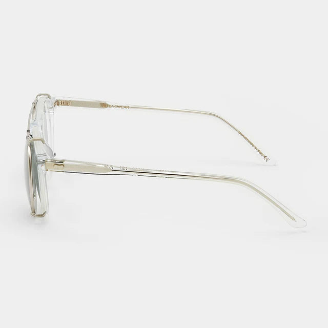 Pleat Eco Transparent | Bottle Green Sunglasses