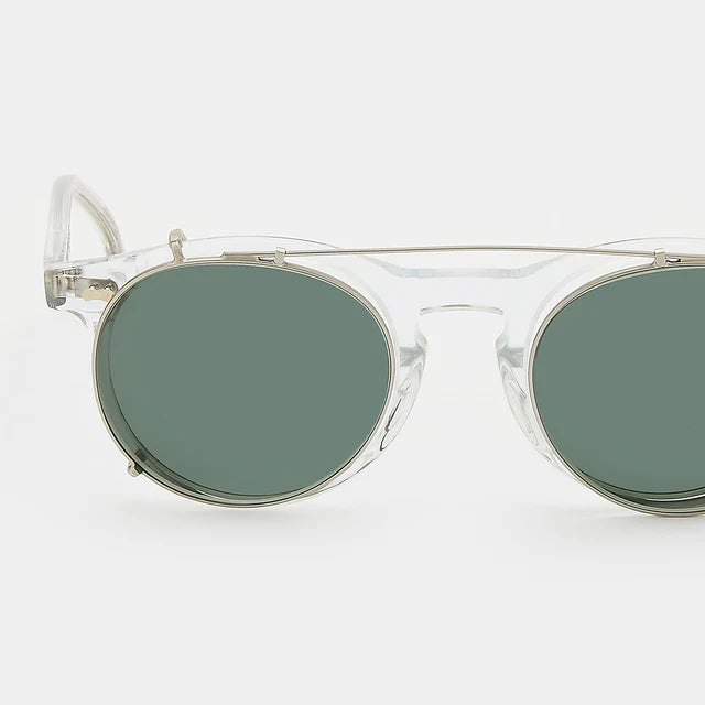 Pleat Eco Transparent | Bottle Green Sunglasses