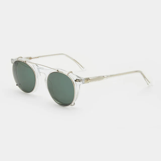Pleat Eco Transparent | Bottle Green Sunglasses