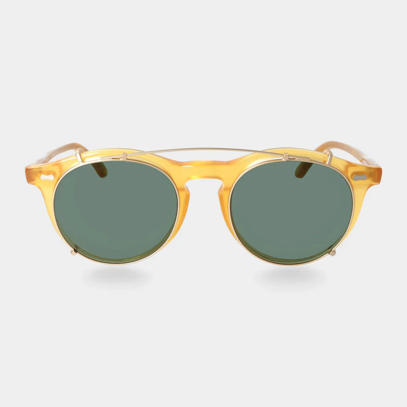 Pleat Eco Honey | Bottle Green Sunglasses