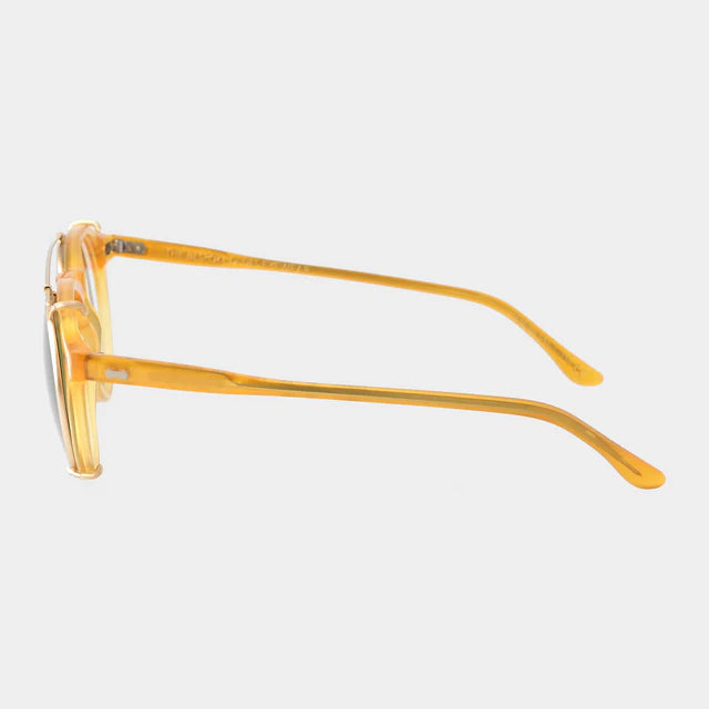 Pleat Eco Honey | Bottle Green Sunglasses