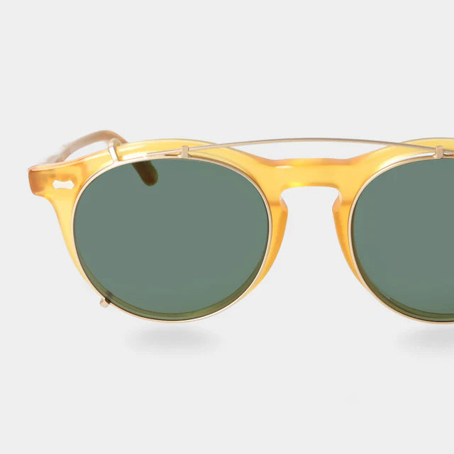 Pleat Eco Honey | Bottle Green Sunglasses
