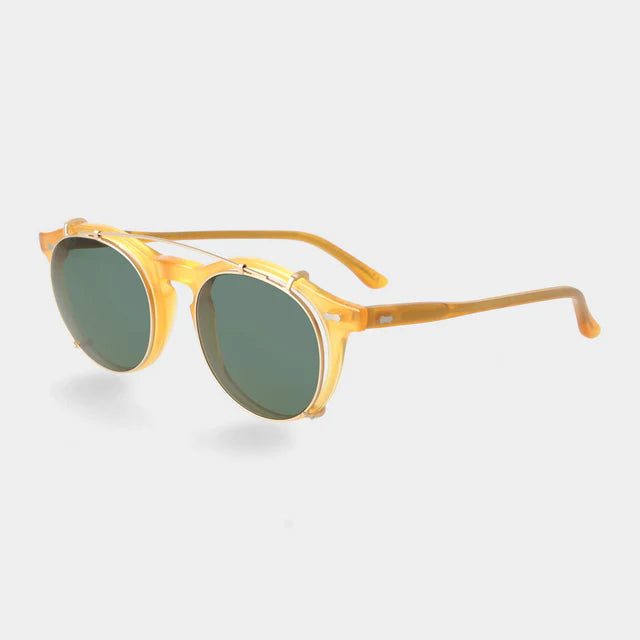 Pleat Eco Honey | Bottle Green Sunglasses