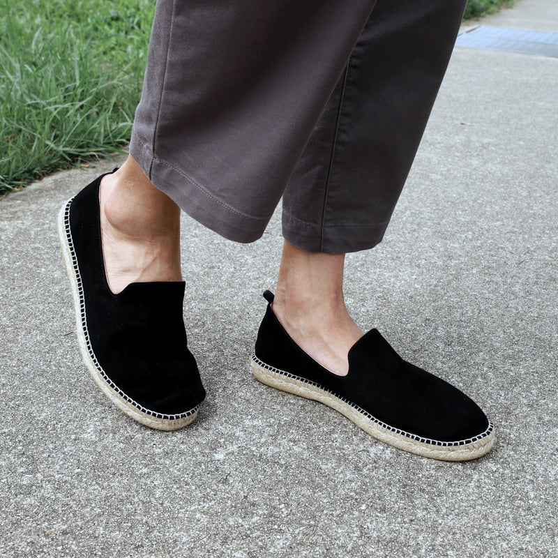 Cangrej Black Suede Espadrilles