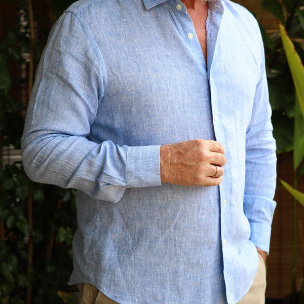 Light Blue Classic Linen Shirt