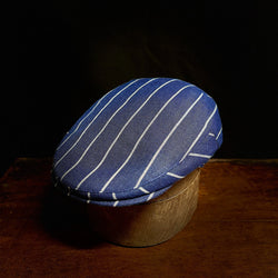 City Boy Blue Pinstripe Flat Cap